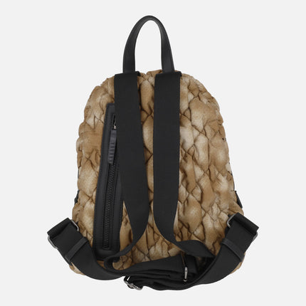 Mochilas linea Terra en acabado acolchado cuero