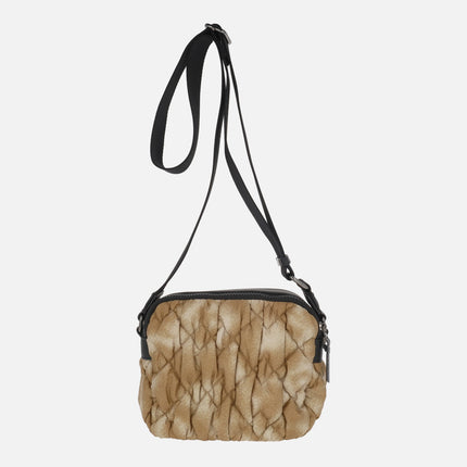 Bolsos bandolera en acolchado combinado cuero