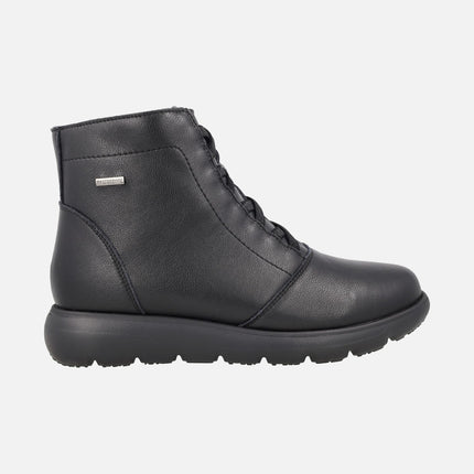 Botines negros de piel con membrana impermeable