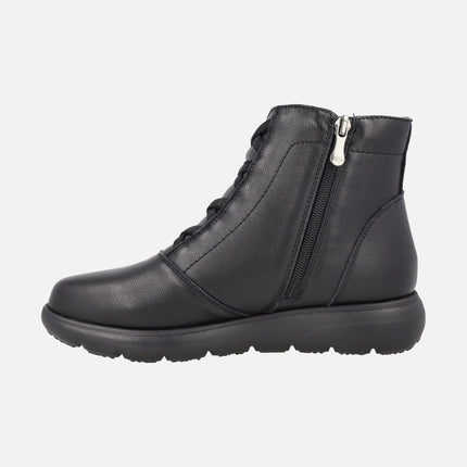 Botines negros de piel con membrana impermeable
