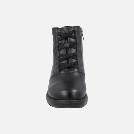 Botines negros de piel con membrana impermeable