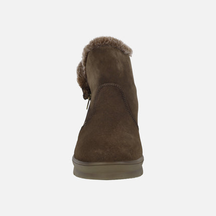 Botines de serraje marrón con membrana waterproof