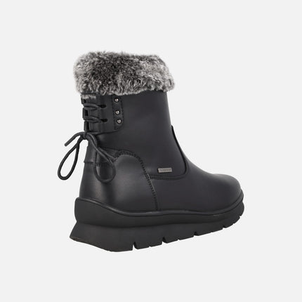 Botas de piel con ribete de pelo y membrana waterproof
