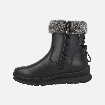 Botas de piel con ribete de pelo y membrana waterproof