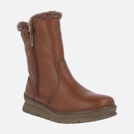 Botas marrones de piel con membrana waterproof