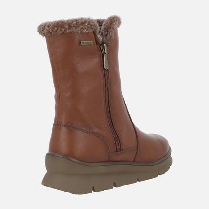 Botas marrones de piel con membrana waterproof