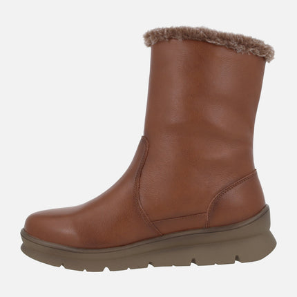 Botas marrones de piel con membrana waterproof