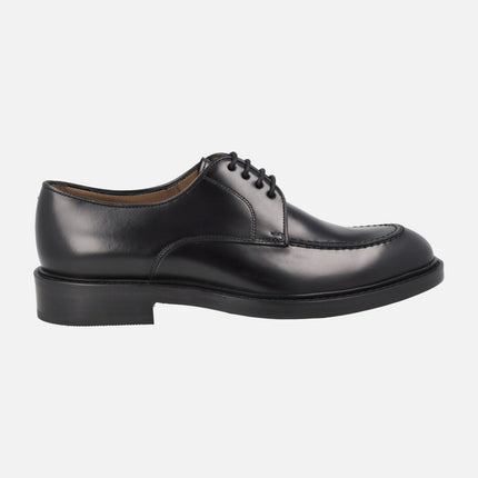 Zapatos de cordones para hombre Harrys en piel negra brillo