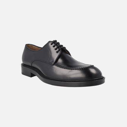Zapatos de cordones para hombre Harrys en piel negra brillo