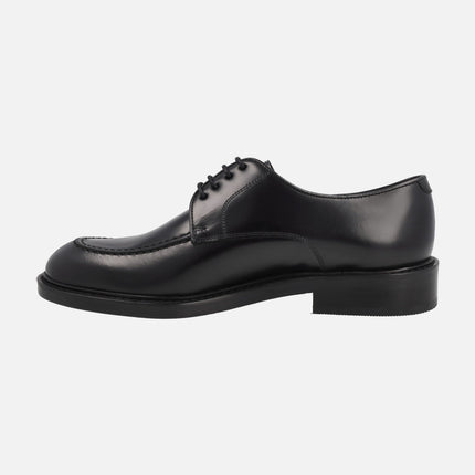 Zapatos de cordones para hombre Harrys en piel negra brillo