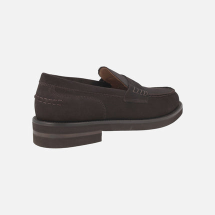 Mocasines antifaz Daytona para hombre en ante moka