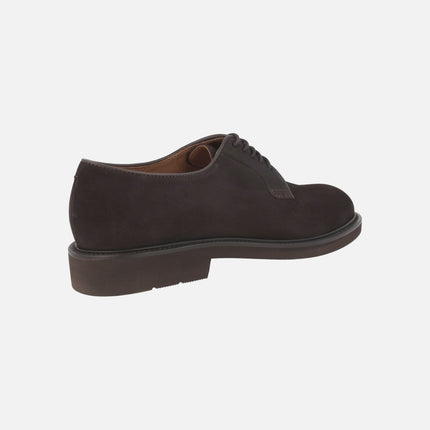 Zapatos Derby Baltimore en ante moka con pala lisa