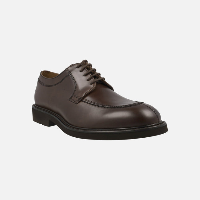Zapatos marrones estilo blucher de cordones para hombre