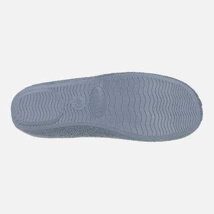 Zapatillas de casa abiertas para hombre en tejido toalla