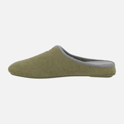 Zapatillas de casa abiertas para hombre en tejido toalla