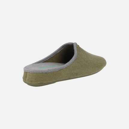 Zapatillas de casa abiertas para hombre en tejido toalla