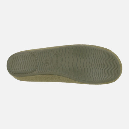 Zapatillas de casa abiertas para hombre en tejido toalla