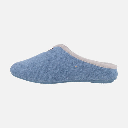 Women's barefoot house slippers in towel fabric