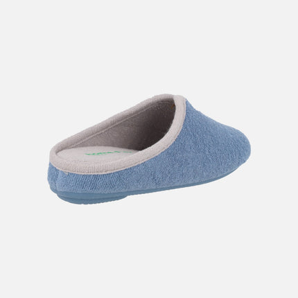 Women's barefoot house slippers in towel fabric