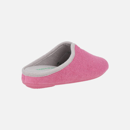 Women's barefoot house slippers in towel fabric