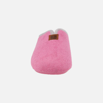 Women's barefoot house slippers in towel fabric