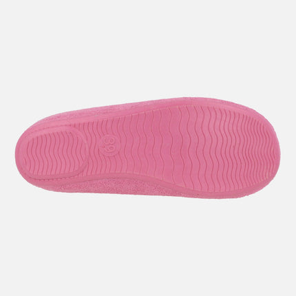 Women's barefoot house slippers in towel fabric
