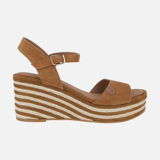 Arenal brown suede leather espadrilles