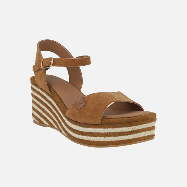 Arenal brown suede leather espadrilles