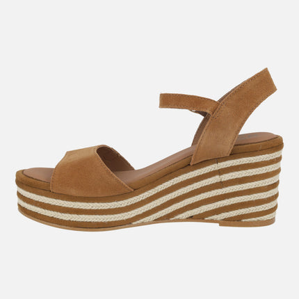 Arenal brown suede leather espadrilles
