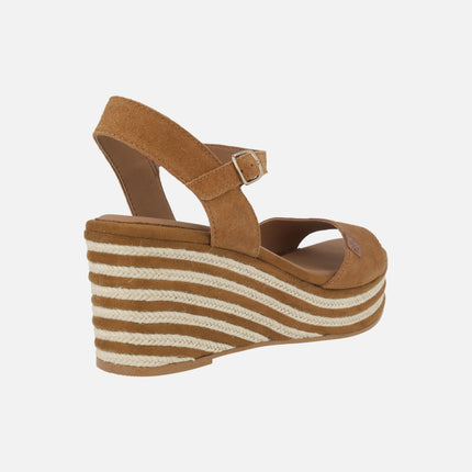 Arenal brown suede leather espadrilles