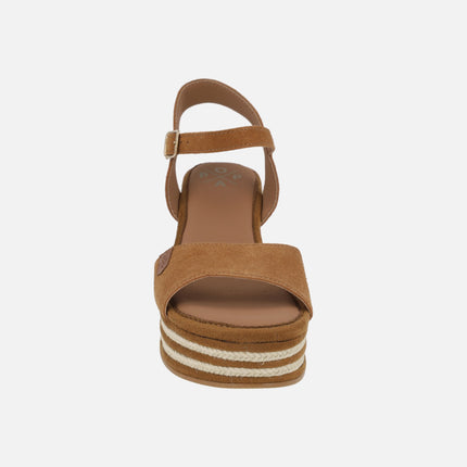 Arenal brown suede leather espadrilles