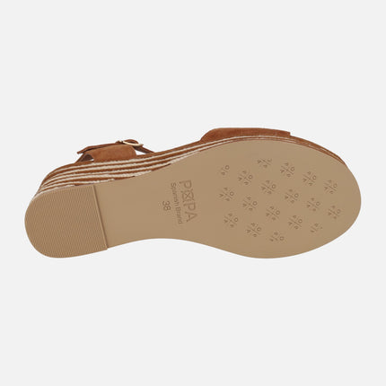 Arenal brown suede leather espadrilles