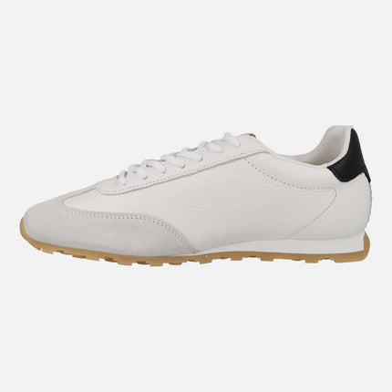 White leather sneakers with details in Black