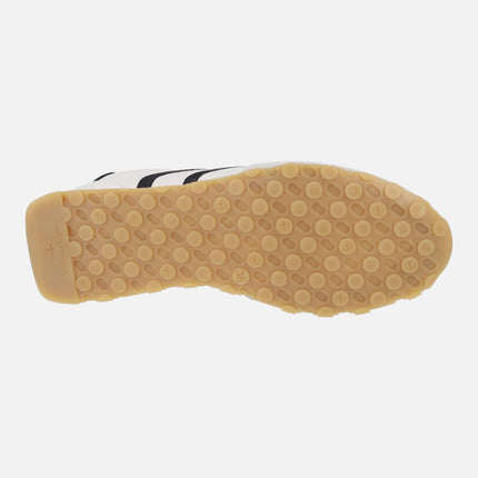 White leather sneakers with details in Black