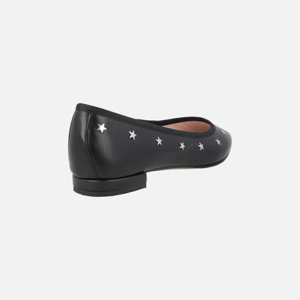 Bailarinas negras de piel con estrellas plateadas