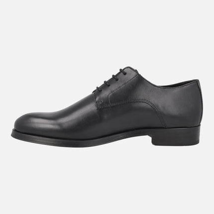 Empire men's black leather lace-up shoes