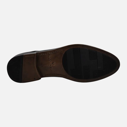 Empire men's black leather lace-up shoes