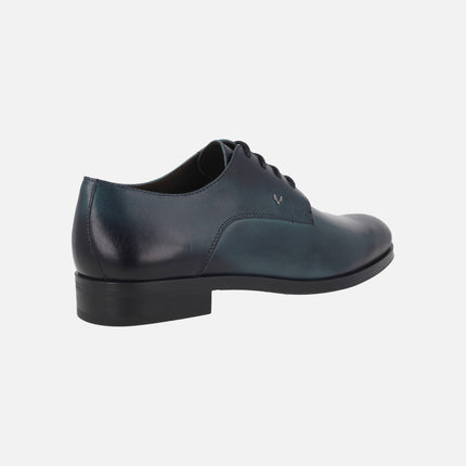 Empire men's blue leather lace-up shoes