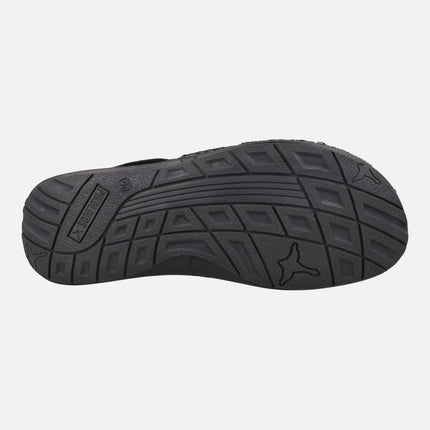 Men's leather sandals with velcro closure Tarifa
