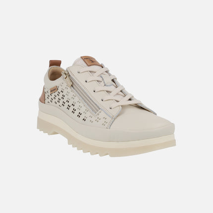 Zapatos de piel con cordones y picados Vigo
