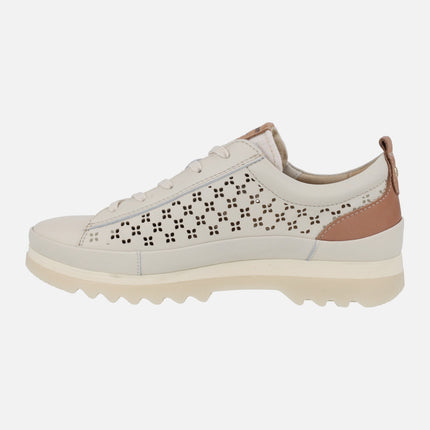 Zapatos de piel con cordones y picados Vigo