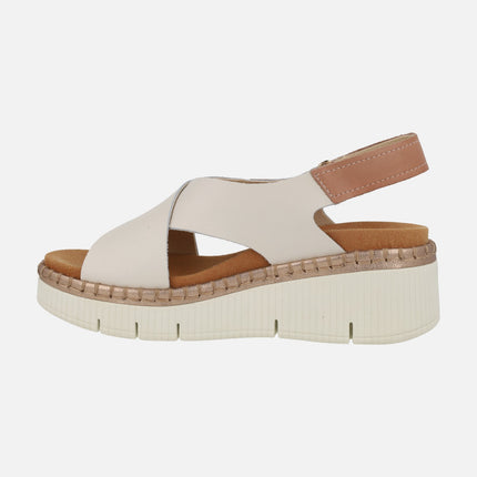 Sandalias de cuña con cierre de velcro Gomera