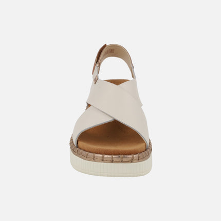 Sandalias de cuña con cierre de velcro Gomera