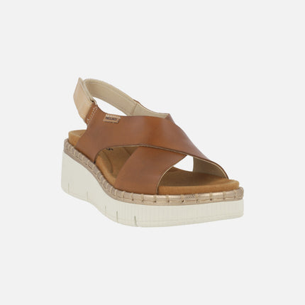 Sandalias de cuña con cierre de velcro Gomera