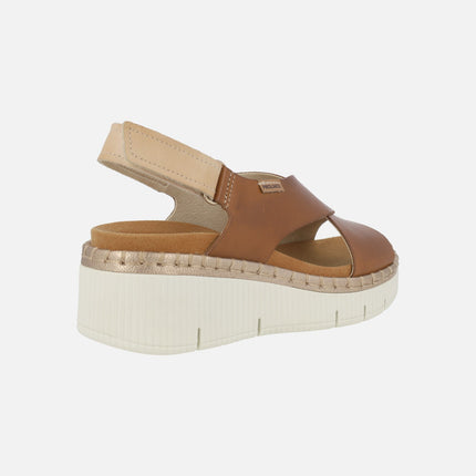 Sandalias de cuña con cierre de velcro Gomera