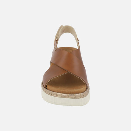 Sandalias de cuña con cierre de velcro Gomera