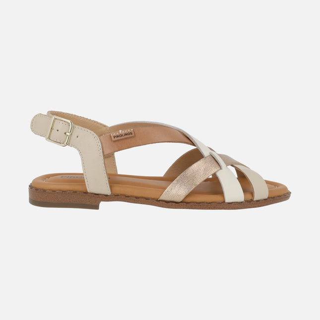 Sandalias planas de tiras combinadas Algar