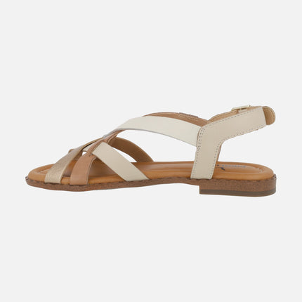 Sandalias planas de tiras combinadas Algar