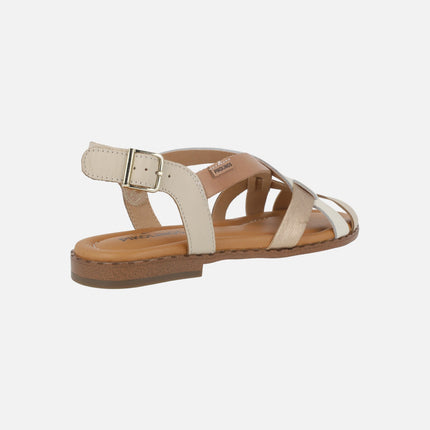 Sandalias planas de tiras combinadas Algar