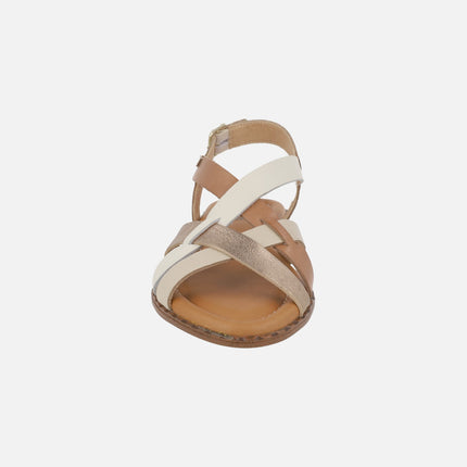 Sandalias planas de tiras combinadas Algar